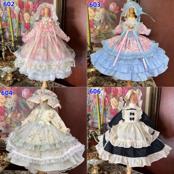 Princess Lolita BJD Dress Set with Headwear for 1/3 1/4 1/6 Dolls & Blythe - 图片 4