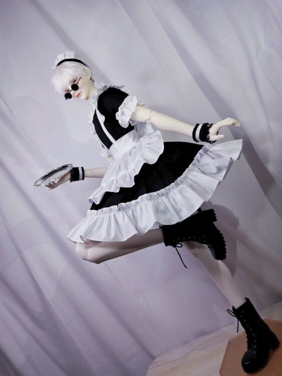 Maid Style Cute BJD Dress for 1/2, 1/3, 1/4, 1/6 Dolls - Image 8