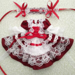 Red Gothic Lolita BJD Dress – Vintage Style for 1/3 1/4 1/6 Dolls