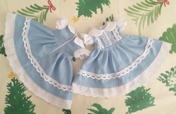 BJD Vintage Blue Maid Dress – Classic Style for 1/3 1/4 1/6 Dolls - Image 2
