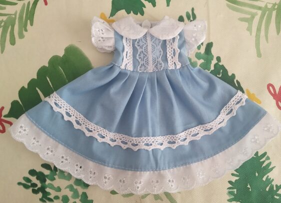 BJD Vintage Blue Maid Dress – Classic Style for 1/3 1/4 1/6 Dolls - Image 3