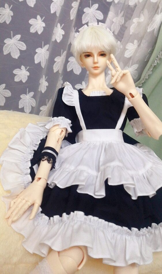 Maid Style Cute BJD Dress for 1/2, 1/3, 1/4, 1/6 Dolls - Image 3