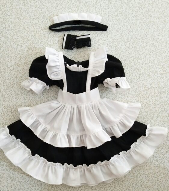 Maid Style Cute BJD Dress for 1/2, 1/3, 1/4, 1/6 Dolls - Image 9