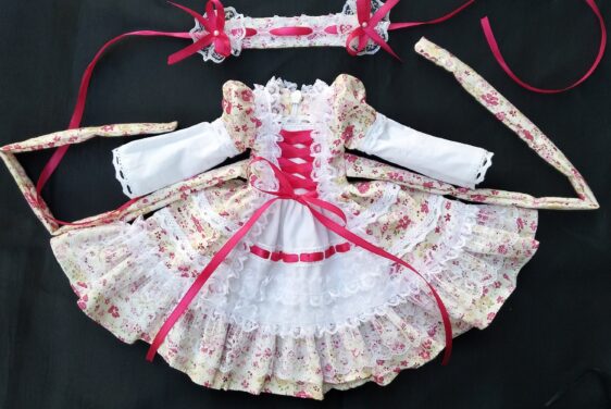 BJD Rural Vintage Lace Dress – Cute Style for 1/3 1/4 1/6 Dolls