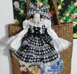 BJD Checkered Summer Dress - 1/3, 1/4, 1/6 Size