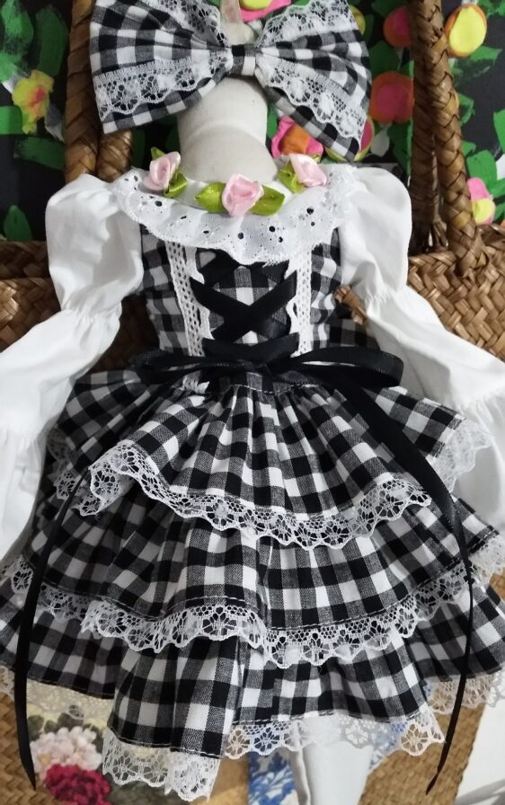 BJD Checkered Summer Dress - 1/3, 1/4, 1/6 Size - Image 2