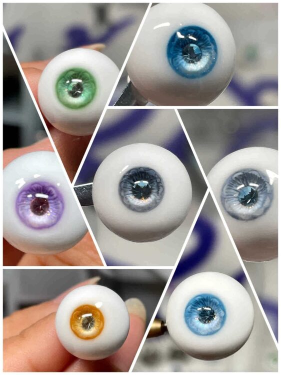 Custom BJD Doll Eyes 10-24mm for 1/3, 1/4, 1/6 Dolls – Purple, Green, Grey Options - Image 8