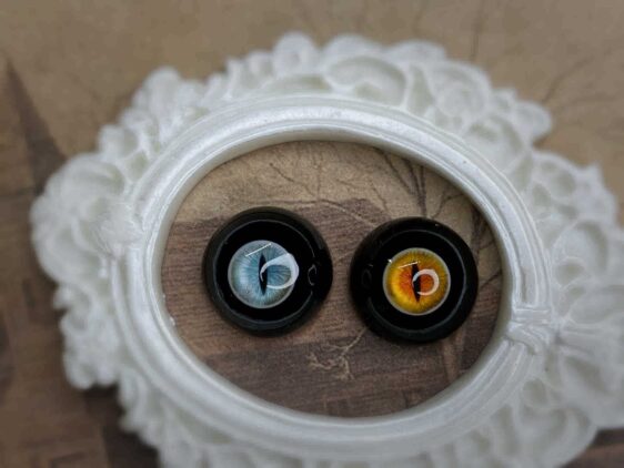 Black Sclera Cat Pupil Eyes | Horror Style BJD Resin Eyes | 8–24mm for 1/3 1/4 1/6 Dolls - Image 3