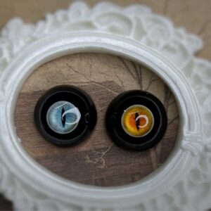 Black Sclera Cat Pupil Eyes | Horror Style BJD Resin Eyes | 8–24mm for 1/3 1/4 1/6 Dolls