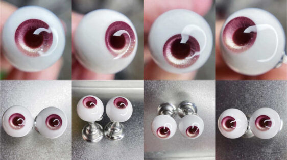 Handmade Purple Sclera BJD Doll Eyes – Custom Sizes 10-24mm - Image 2