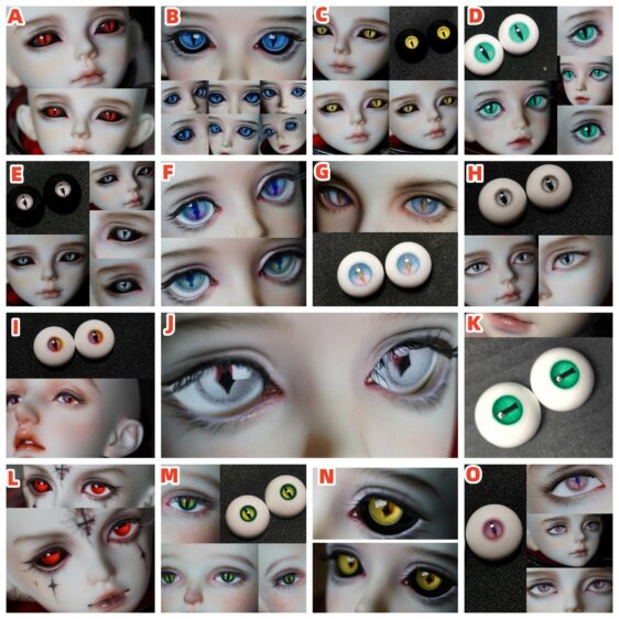 Realistic Blue Resin BJD Eyes – Small & Normal Iris, 8–22mm for Dolls - Image 2
