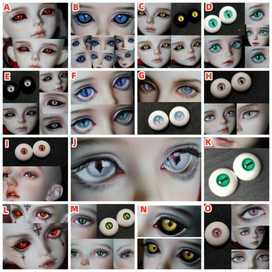 Resin BJD Doll Eyes for Yosd, MSD, Minifee & SD Dolls – 8–22mm Small/Normal Iris - Image 3