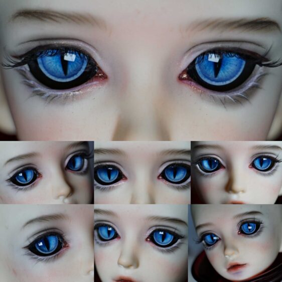 Realistic Blue Resin BJD Eyes – Small & Normal Iris, 8–22mm for Dolls - Image 3
