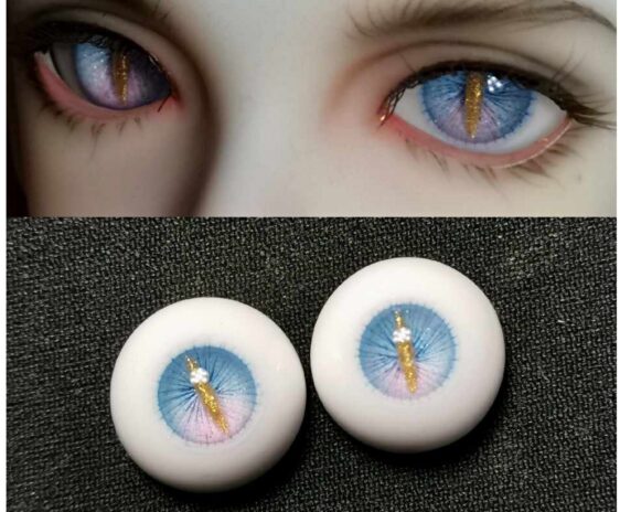 Realistic Blue Resin BJD Eyes – Small & Normal Iris, 8–22mm for Dolls - Image 5