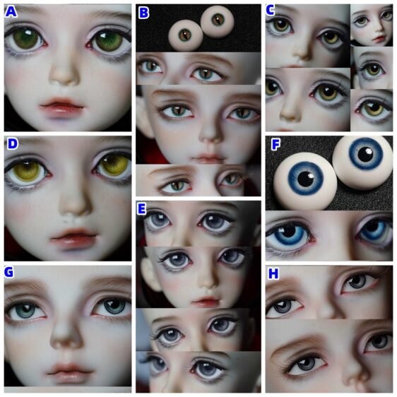 Realistic Resin BJD Doll Eyes – Small & Normal Iris, Multiple Sizes - Image 2