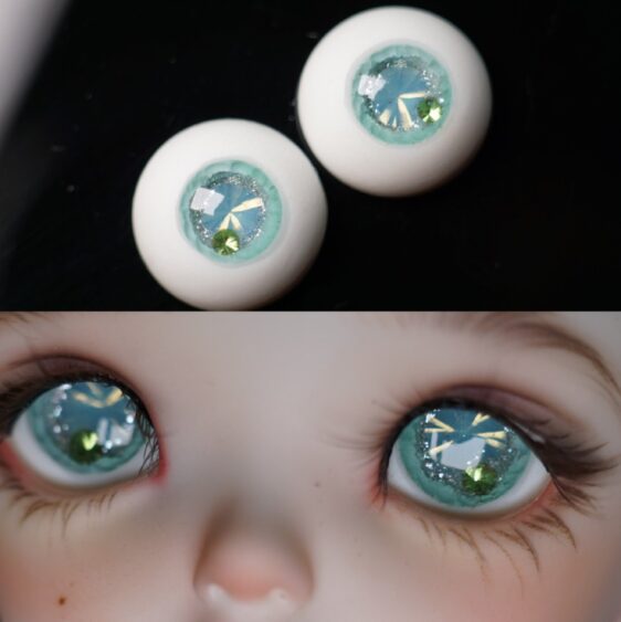 BJD Diamond Resin Eyes – 14mm Eye with 7mm Iris, Realistic Shine - Image 9
