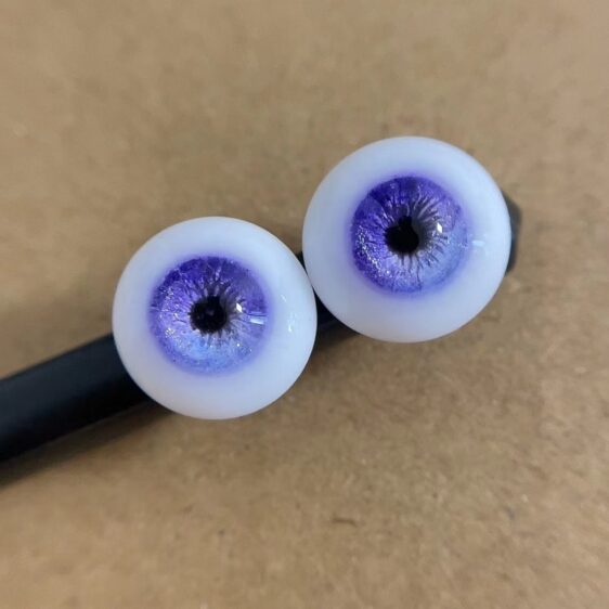 Gradient Purple BJD Eyes | Realistic Handmade Resin Doll Eyes - Image 7
