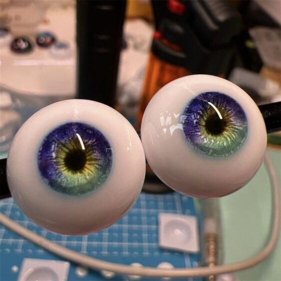 Handmade reborn BJD doll eyes, realistic and custom-sized for 1/3 1/4 1/6 dolls, 10–24mm. - Image 4
