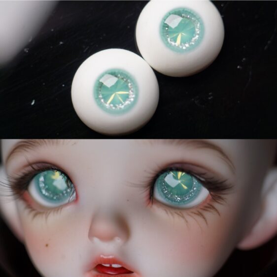 BJD Diamond Resin Eyes – 14mm Eye with 7mm Iris, Realistic Shine - Image 7
