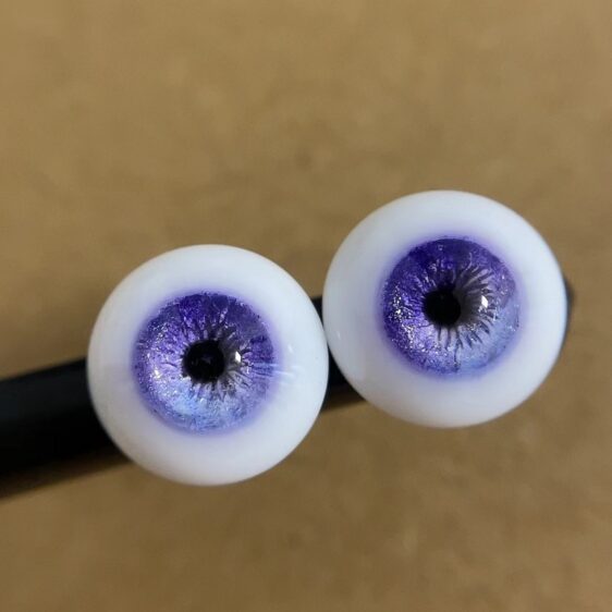 Gradient Purple BJD Eyes | Realistic Handmade Resin Doll Eyes - Image 9