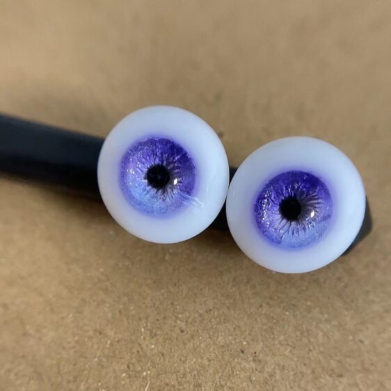 Gradient Purple BJD Eyes | Realistic Handmade Resin Doll Eyes - Image 8