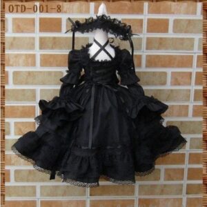 Vintage Retro Gothic BJD Dress for 1/2, 1/3, 1/4, 1/6 Dolls