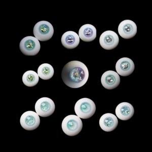 BJD Diamond Resin Eyes – 14mm Eye with 7mm Iris, Realistic Shine