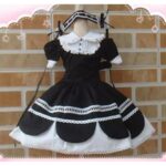 BJD Red & Black Lace Dress – Cute Contrast Style for 1/3 1/4 1/6 娃娃