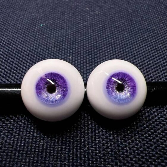 Gradient Purple BJD Eyes | Realistic Handmade Resin Doll Eyes - Image 3