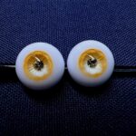 # Vibrant Orange Yellow BJD Doll Eyes – Handmade for 1/3, 1/4, 1/6 Dolls