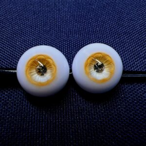 # Vibrant Orange Yellow BJD Doll Eyes – Handmade for 1/3, 1/4, 1/6 Dolls