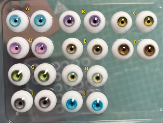 Turquoise BJD Resin Eyes – Realistic Handmade Eyes for 1/3 1/4 1/6 Dolls (8mm–24mm) - Image 3