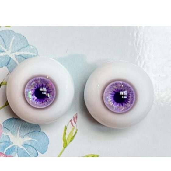 Sparkling Purple & Pink Resin BJD Doll Eyes | Safe & Customizable (8mm–24mm) - Image 3