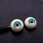 Turquoise BJD Doll Eyes – Realistic Handmade Eyes for 1/3 1/4 1/6 menyuam roj hmab