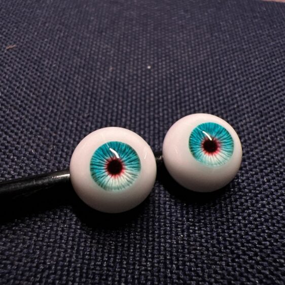 Turquoise BJD Doll Eyes – Realistic Handmade Eyes for 1/3 1/4 1/6 Dolls