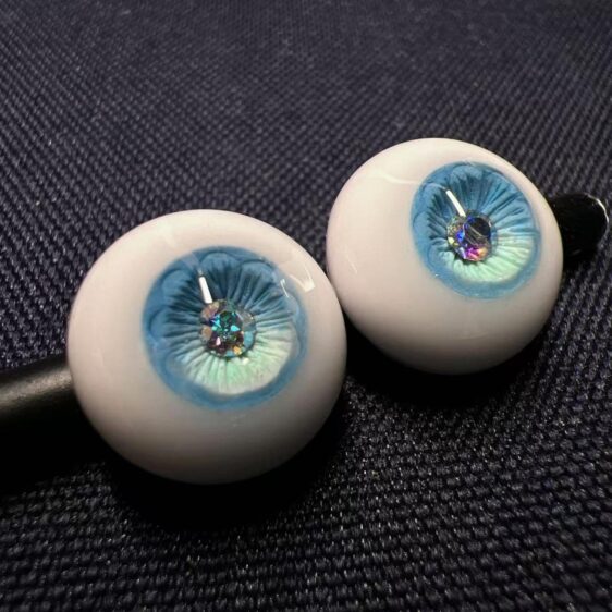 Blue & Purple Iris BJD Doll Eyes | Custom 10mm–24mm for 1/6, 1/4, 1/3 Dolls - Image 2