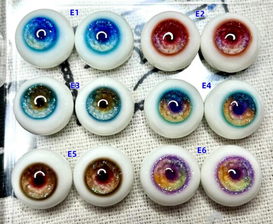Blinking BJD Doll Eyes Pair – Custom Sizes 8mm to 22mm - Image 3