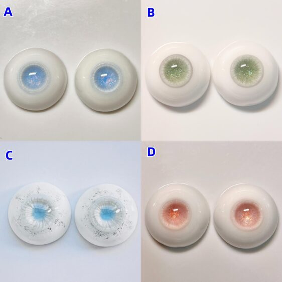 Pink Glitter BJD Resin Eyes – 8mm to 24mm for 1/3, 1/4 & 1/6 Dolls - Image 5