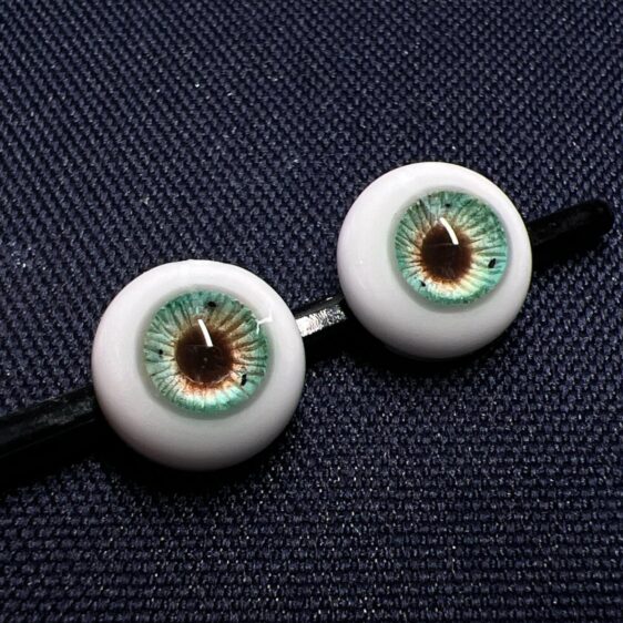 Green & Brown Realistic BJD Doll Eyes – Resin Craft Eyes for 1/3 1/4 1/6 Dolls (8mm–24mm) - Image 3