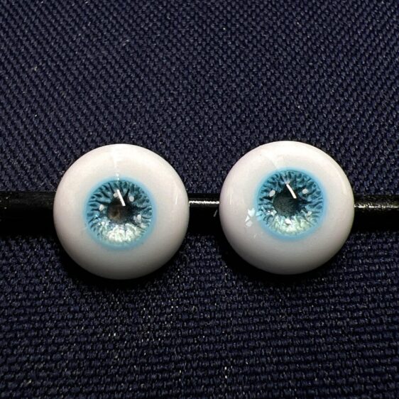 Custom Resin BJD Doll Eyes with Blue Iris – Hand-Painted Options - Image 4