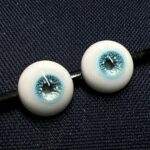 Custom Resin BJD Doll Eyes with Blue Iris – Hand-Painted Options