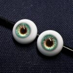 Green & Brown Realistic BJD Doll Eyes – Resin Craft Eyes for 1/3 1/4 1/6 Dolls (8mm–24mm)