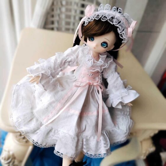 Vintage Gothic Lace Dress for BJD – 1/2 1/3 1/4 1/6 Sizes - Image 9