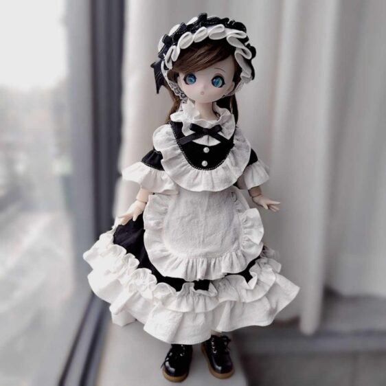 Gothic Vintage BJD Dress – Lace Retro Outfit for 1/2 1/3 1/4 1/6 Dolls