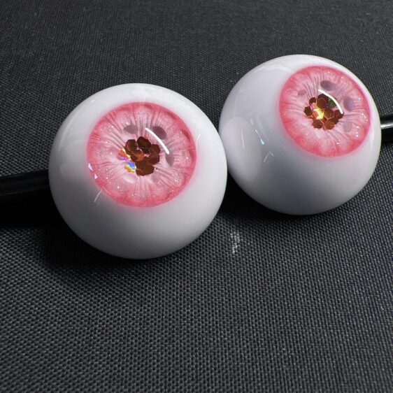 Hand Painted Pink BJD Eyes | Sparkling Resin Eyes for 1/3 1/4 1/6 Dolls
