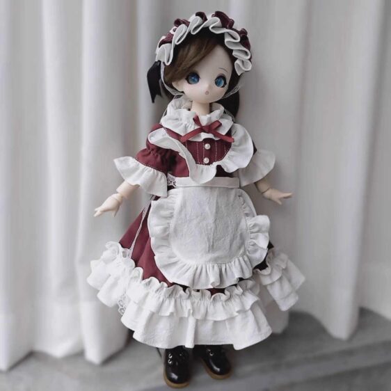 Gothic Vintage BJD Dress – Lace Retro Outfit for 1/2 1/3 1/4 1/6 Dolls - Image 3